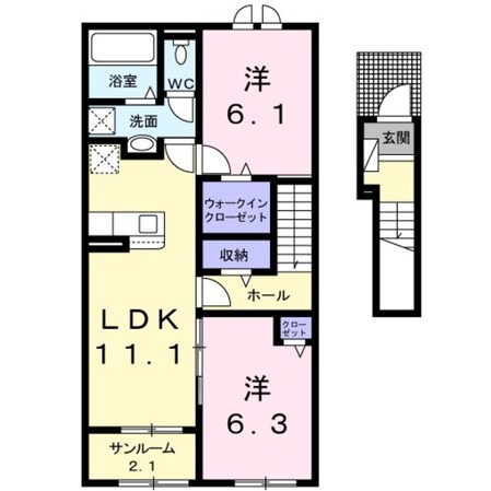 イルクオーレⅠの物件間取画像